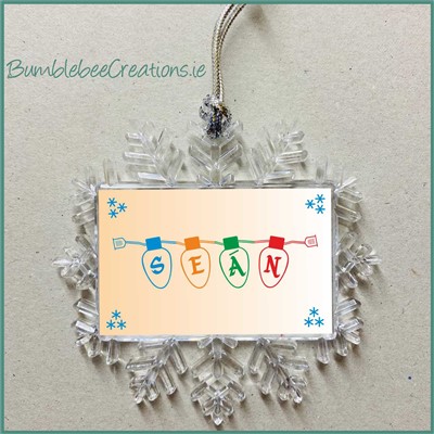 Snowflake Name In Lights : Blue